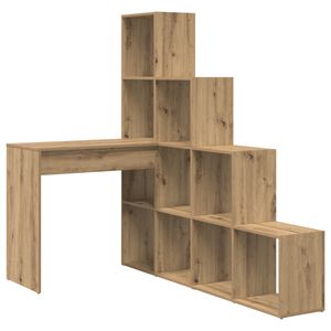 vidaXL Hoekbureau Artisan Eiken 101,5 x 149,5 x 149,5 cm Bewerkt hout