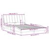 vidaXL Bedframe zonder matras "Hanko" stof donkergrijs 140x200 cm