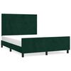 vidaXL Bedframe zonder matras 140x190 cm fluweel donkergroen
