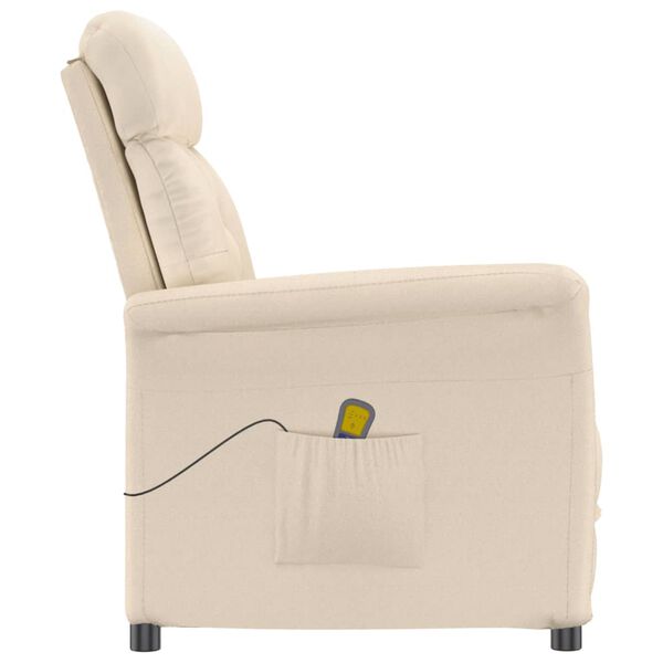 vidaXL Massagestoel microvezelstof beige