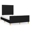 vidaXL Bedframe zonder matras 120x200 cm stof zwart