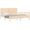 vidaXL Bedframe met hoofdbord massief hout
