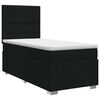vidaXL Boxspringbed met matras met hoofdeinde Zwart 90 x 190 cm Stof
