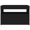 vidaXL Nachtkastje met LED-verlichting 60x35x40 cm bewerkt hout zwart