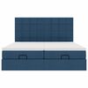 vidaXL Ottoman bed met matrassen en LED's 160x200cm stof blauw