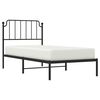 vidaXL Bedframe met hoofdbord metaal zwart 90x200 cm