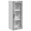 vidaXL Wandglas cabinet LUCCA Betongrijs 40 x 31 x 100 cm Bewerkt hout