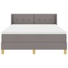 vidaXL Boxspringbed met matras met hoofdeinde Taupe 160 x 200 cm Stof