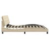 vidaXL Bedframe zonder matras stof cr&egrave;mekleurig 200x200 cm