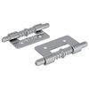 vidaXL Latch 2 pcs Zilver 46 x 17 x 1,2 mm Staal