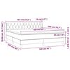 vidaXL Boxspring met matras stof zwart 160x200 cm