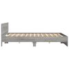 vidaXL Bedframe met hoofdeinde en LED grijs sonoma eiken 200x200 cm