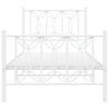 vidaXL Bedframe met hoofd- en voeteneinde metaal wit 80x200 cm