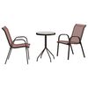 vidaXL Tuin Bistro Set 3 st Bruin Staal