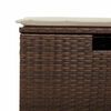 vidaXL 6-delige Loungeset met kussens poly rattan bruin