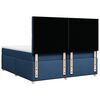 vidaXL Boxspring met matras stof blauw 200x200 cm