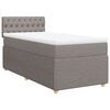 vidaXL Boxspring met matras stof taupe 80x200 cm