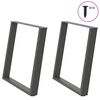 vidaXL Eettafelpoten 2 st U-vormig 70x(72-73) cm staal antraciet