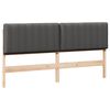vidaXL Gestoffeerd hoofdbord Bruin en Donkergrijs 180 cm