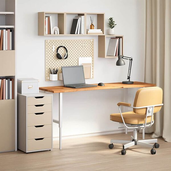 vidaXL Bureaublad rechthoekig 160x50x2,5 cm eikenhout lichtbruin