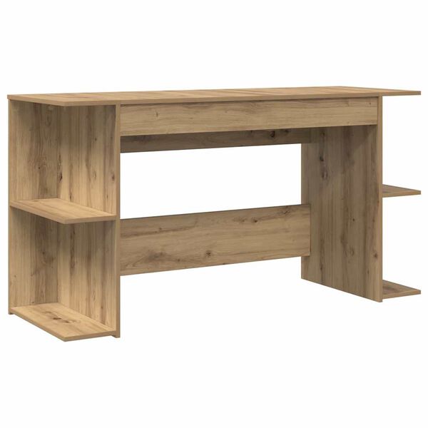 vidaXL Bureau artisanaal eikenkleurig 140 x 50 x 75 cm Bewerkt hout