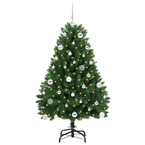 vidaXL Kunstkerstboom met 150 LED Groen 150 cm PVC en Metaal