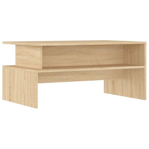 vidaXL Salontafel 90x55x42,5 cm bewerkt hout sonoma eikenkleurig