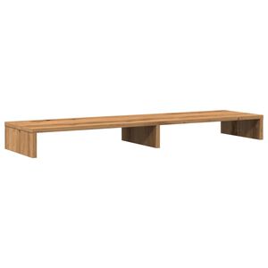vidaXL Monitorstandaard 100x27x10 cm bewerkt hout artisanaal eiken