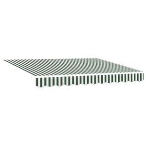 vidaXL Vervangingsdoek voor zonnescherm Groen en Wit 330 x 245 cm