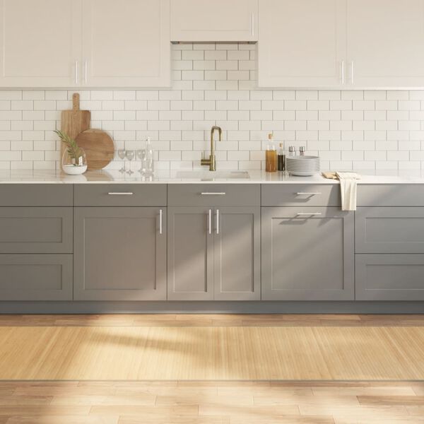 vidaXL Vloerkleed rechthoekig 80x300 cm bamboe lichtnaturel