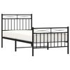 vidaXL Bedframe met hoofd- en voeteneinde metaal zwart 90x190 cm