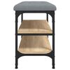 vidaXL Schoenenbank 62x32x47 cm bewerkt hout sonoma eikenkleurig