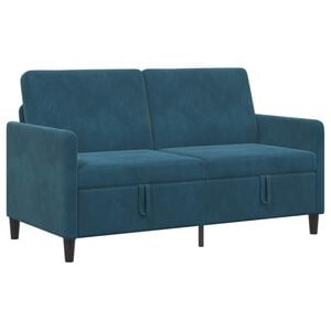 vidaXL Bank met opslag Blauw 152 x 78 x 87 cm Polyester