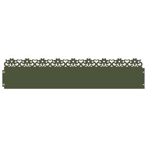 vidaXL Gazonranden 10 st 103 x 0,05 x 22 cm Staal Olijfgroen