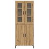vidaXL Hoge kast 2 pcs artisanaal eikenkleurig 69,5 x 34 x 180 cm