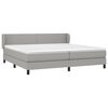 vidaXL Boxspring met matras stof lichtgrijs 200x200 cm