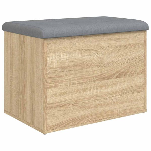 vidaXL Opbergbank Sonoma Eiken 62x42x45 cm Bewerkt Hout