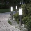 vidaXL Bolderverlichting met stopcontact 3 stuks 50 cm roestvrij staal IP44