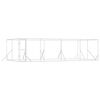 vidaXL Hondenkennel voor buiten 8x4x2 m gegalvaniseerd staal zilver