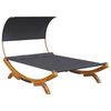 vidaXL Loungebed met luifel 165x203x126 cm gebogen hout antracietkleur