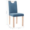 vidaXL Eetkamerstoelen 4 st stof blauw