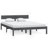 vidaXL Bedframe massief grenenhout grijs 140x200 cm