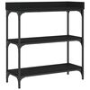 vidaXL Wandtafel met schappen 75x30x80 cm zwart