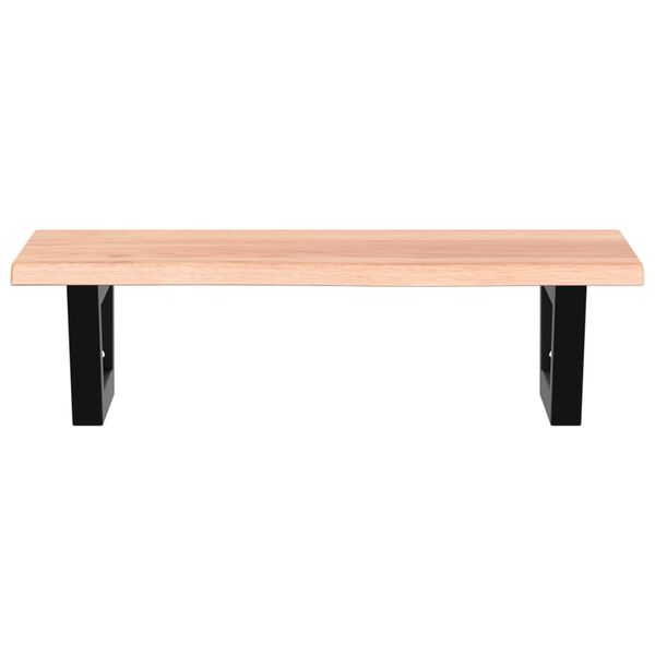 vidaXL Badkamer wandschap staal en massief eikenhout