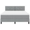 vidaXL Boxspringbed met matras Lichtgrijs 140 x 190 cm Stof
