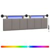 vidaXL Hangend hoofdbord Taupe Fluweel