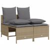 vidaXL 5-delige Loungeset met kussens poly rattan beige