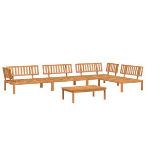vidaXL 5-delige Loungeset pallet massief acaciahout