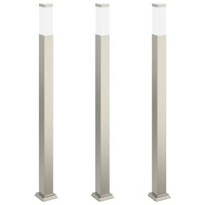 vidaXL Bolderverlichting 3 stuks 110 cm RVS IP44