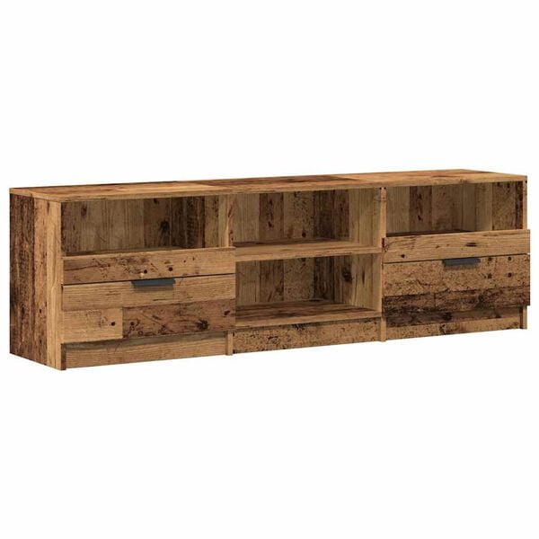 vidaXL Tv-meubel 150x33,5x45 cm bewerkt hout oud houtkleurig